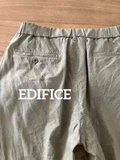 EDIFICE エディフィス　パンツ　Mサイズ リネン混　ウエストゴム　麻のサムネイル