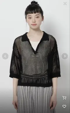 niko and...スクエアメッシュスキッパープルオーバーブラックLのサムネイル