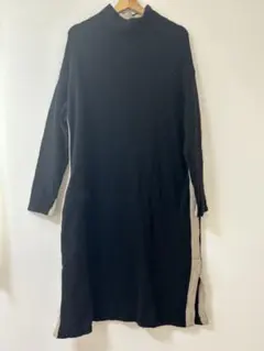 COSA-NOSTRA コーザノストラ　黒ウール100%ニットワンピ　日本製40