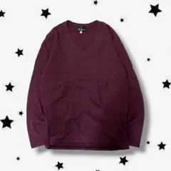 THE SHOP TK Ｖネックカットソー Y2K グランジ ボルドー Mのサムネイル