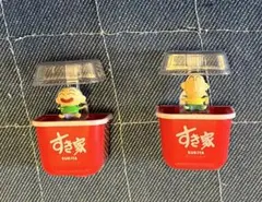 すき家　すきすきセット　クレヨンしんちゃん　飛び出す牛丼マグネット　2種セット