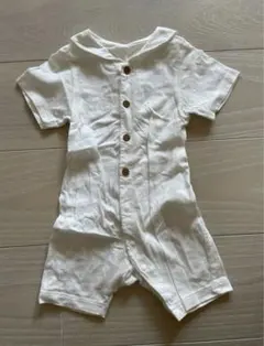 UNIQLO ショートオール　ホワイトロンパース 60cm