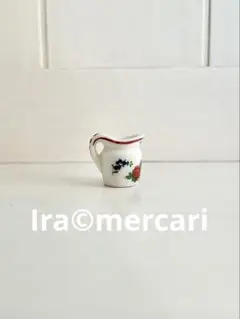 HANSI ハンシの絵のピッチャー小　フェーブ　フェーヴ　ミニチュア陶器アルザス