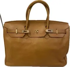 最終値下げ‼️HIGH CLASS ブラウン レザー ハンドバッグ 40