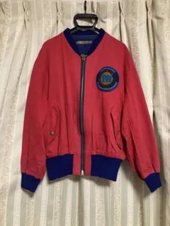 pink house ブルゾン MA-1 ジャケット 赤 デニム パーカー　古着のサムネイル