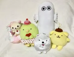 かわいいキャラクターぬいぐるみ5点セット
