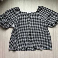 COLZA ギンガムチェック 半袖シャツ M