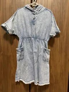 BREEZE フード付きデニムワンピース 120