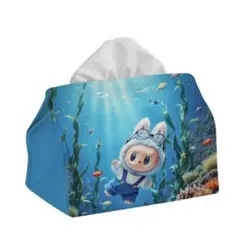 ラブブ水中デザイン ティッシュボックス16.5×11×6