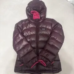 patagonia フード付きダウンジャケット 紫 パープル