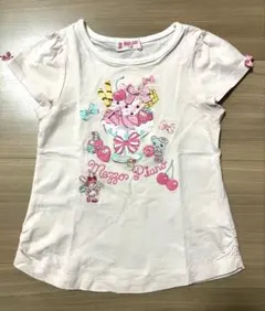 mezzo piano メゾピアノ ミミポポ Tシャツ 半袖 100 ピンク