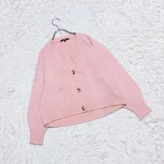 【UNIQLO】ユニクロ スフレヤーンショートカーディガン (L) ウール混