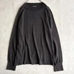 MARGARET HOWELL 麻ウールニット グレー L 日本製 ワイドネック