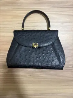 オーストリッチ　バッグ　黒　JRAマークあり