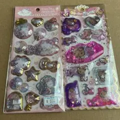 ハローキティ　ウォーターシール　キラキラカプセルシール　２枚セット