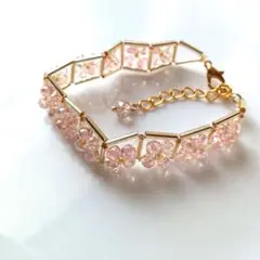№183　ボタンカットガラスブレスレット