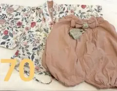 regalo ベビー袴 グレースガーデン　70 お食い初め　ひな祭り　100日祝