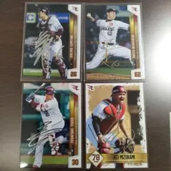 (まとめ売り)楽天イーグルス 4選手カードセット 箔サイン
