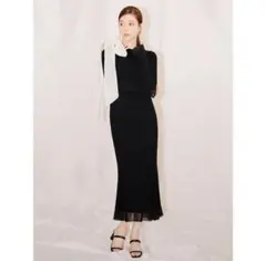 スナイデル　リボンアシンメニットワンピース
