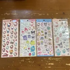 サンリオキャラクターズ　ハローキティ　ぷっくりシール　４枚セット