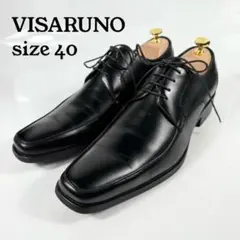 【極美品】VISARUNO ビサルノ　ビジネスシューズ（40）革靴　黒 スクエアのサムネイル