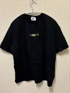 キャンプ7 ロゴ刺繍　ブラック　黒　Tシャツ　半袖　カラフル　オレンジのサムネイル