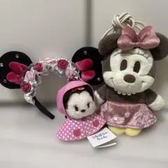 ディズニー カチューシャ ピンク ローズ　ミニーちゃんセット新品未使用あり