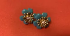 katespade ターコイズ花モチーフピアス