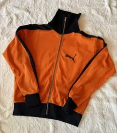 PUMA ビンテージ ジャージ オランダカラー オレンジ×黒 目付き 口付き 