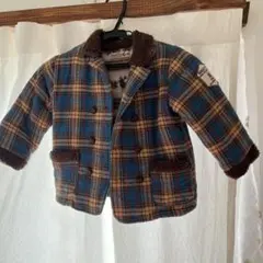 チェック柄ダブルブレストアウター 95cm ビケット