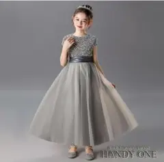 グレー フォーマルドレス 140