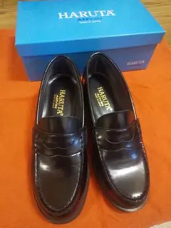 HARUTA 黒 ローファー 日本製　3E