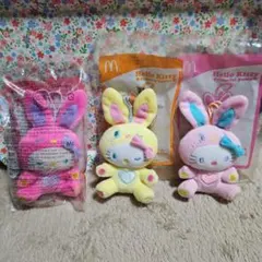 ハローキティ カラフルバニー 3体セットマクドナルドのハッピーセット