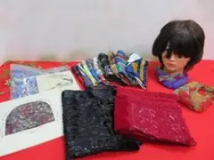【ee1498/8】大量!!　ショール・スカーフ・手ぬぐい17枚セット