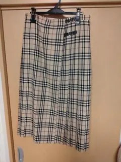 BURBERRY プリーツスカート ベージュ/ブラックチェック
