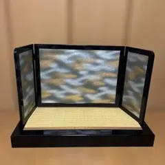 五月人形　兜　飾り台と屏風　セット