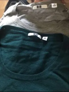 UNIQLOクルーネック長袖ニット2色セット