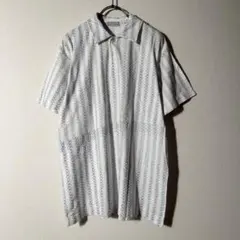 AD1994 田中期 コムデギャルソンオム 半袖ポロシャツ 襟 ストライプ 綿のサムネイル