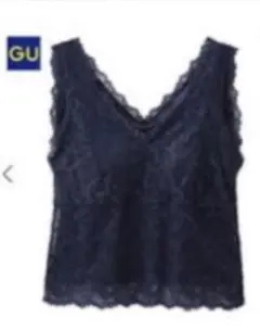 GU♡ブラフィールレーシータンクトップ♡ネイビー♡新品未使用♡Sサイズ♡ジーユー