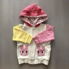 HOT BISCUIT ウサギ顔トレーナー 80cm