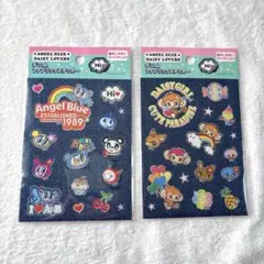 エンジェルブルー　デイジーラバーズ　 デニムファブリックステッカー　2点セット