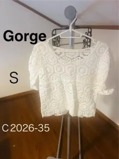 Gorge レース編み ホワイト トップス Sのサムネイル