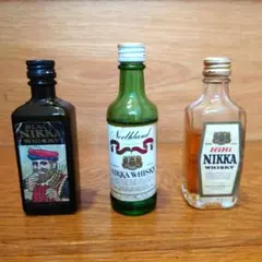 【レトロ】NIKKA ウイスキー 　ミニボトル 3本セットのサムネイル
