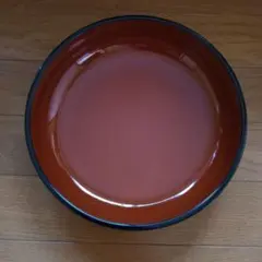 【未使用】赤い漆器の菓子器 金色の模様