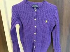 ポロラルフローレン　カーディガン　130 紫　パープル