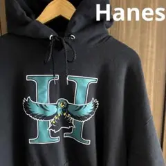 【90s古着◎】Hanes ヘインズ プルオーバーパーカー イーグル