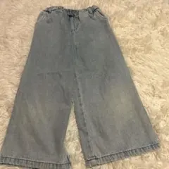 ライトブルー ワイドパンツ SM