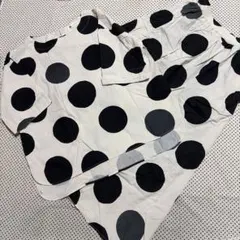 BARNDOORドット柄 セットアップ ホワイト×ブラック