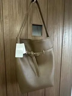 最終値下げ　SLOBE IENA ベルトスクエアトートバッグ　ブラウン