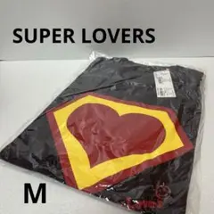 【未使用タグ付】SUPER LOVERS ハートTシャツ パープル系 M